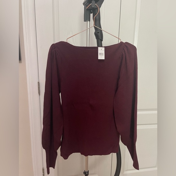 Ann Taylor Sweaters - Burgundy sweater. Bishop sleeves.